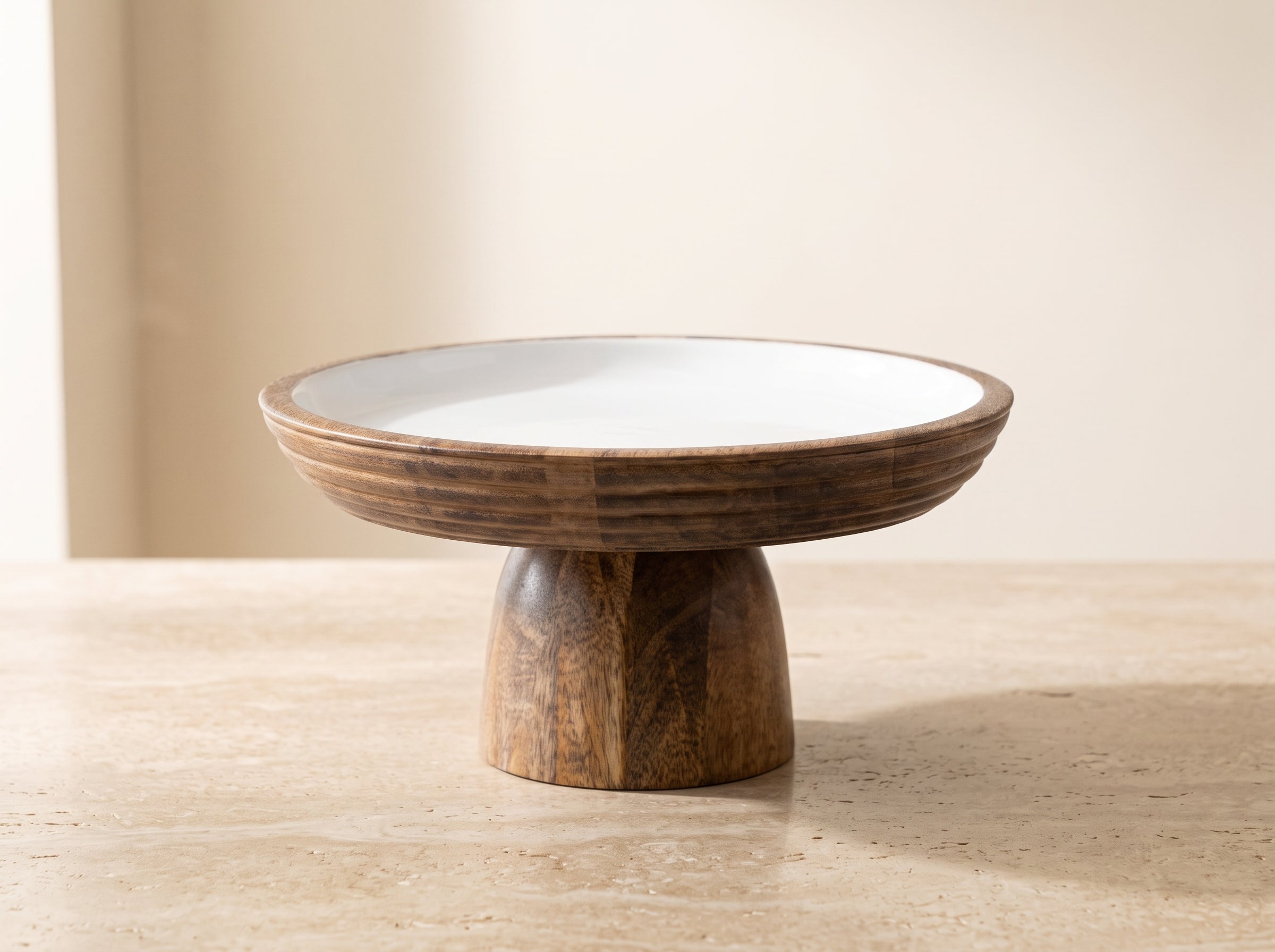 Cake Stand with White Enamel