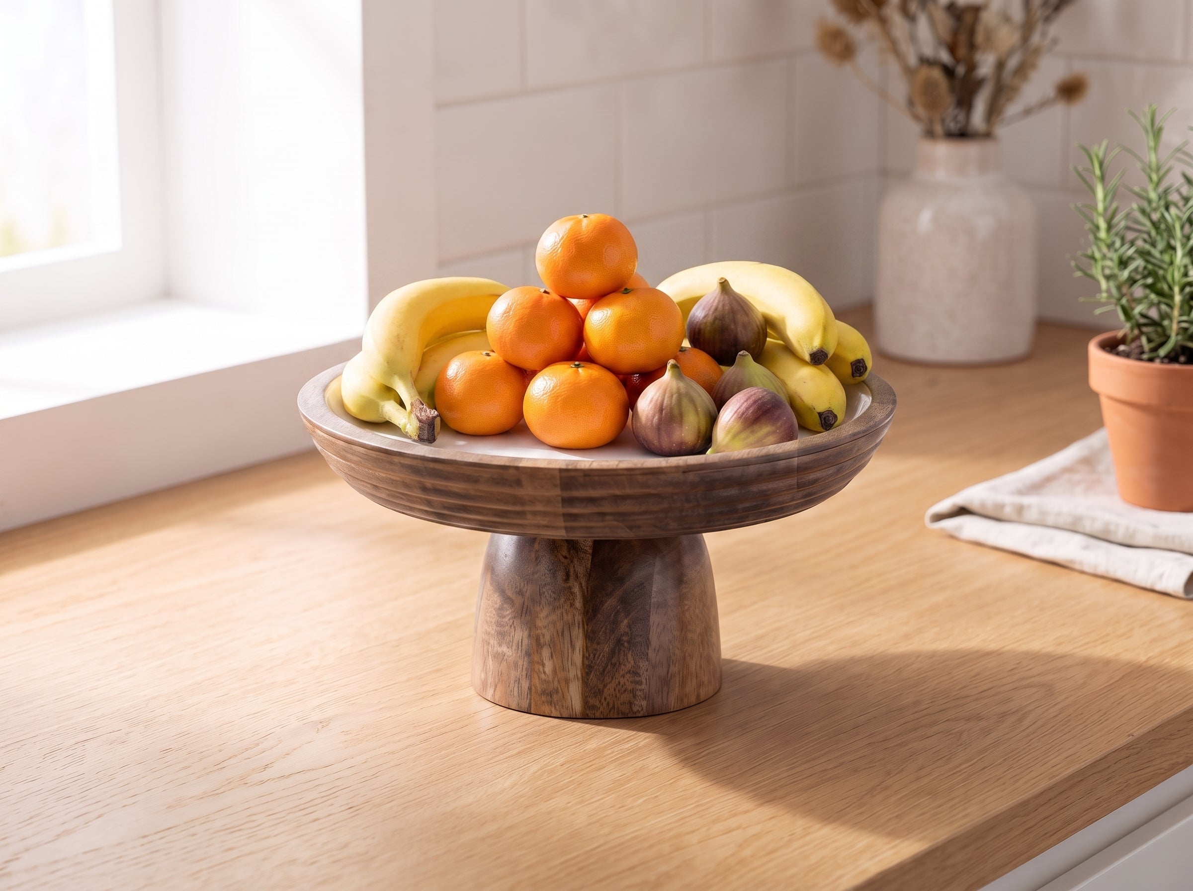 Cake Stand with White Enamel