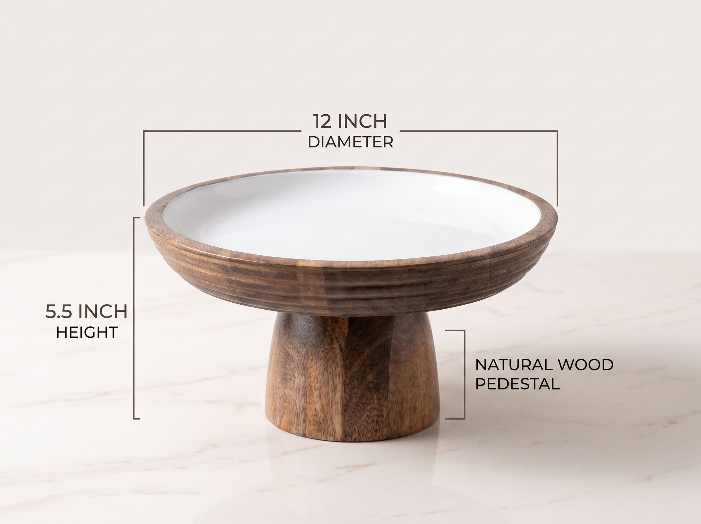 Cake Stand with White Enamel