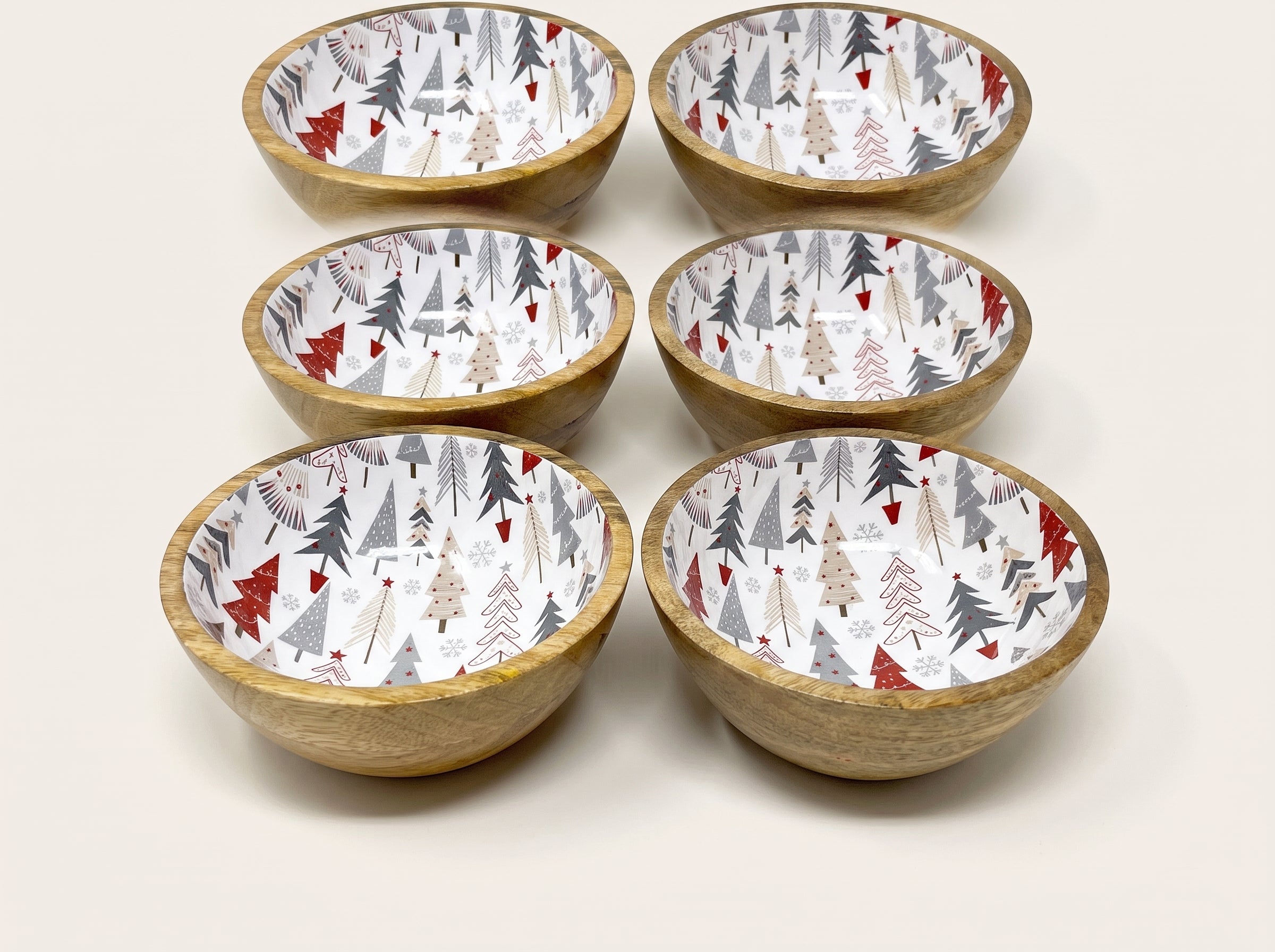 Small Bowl with Holiday Enamel, Set of 4