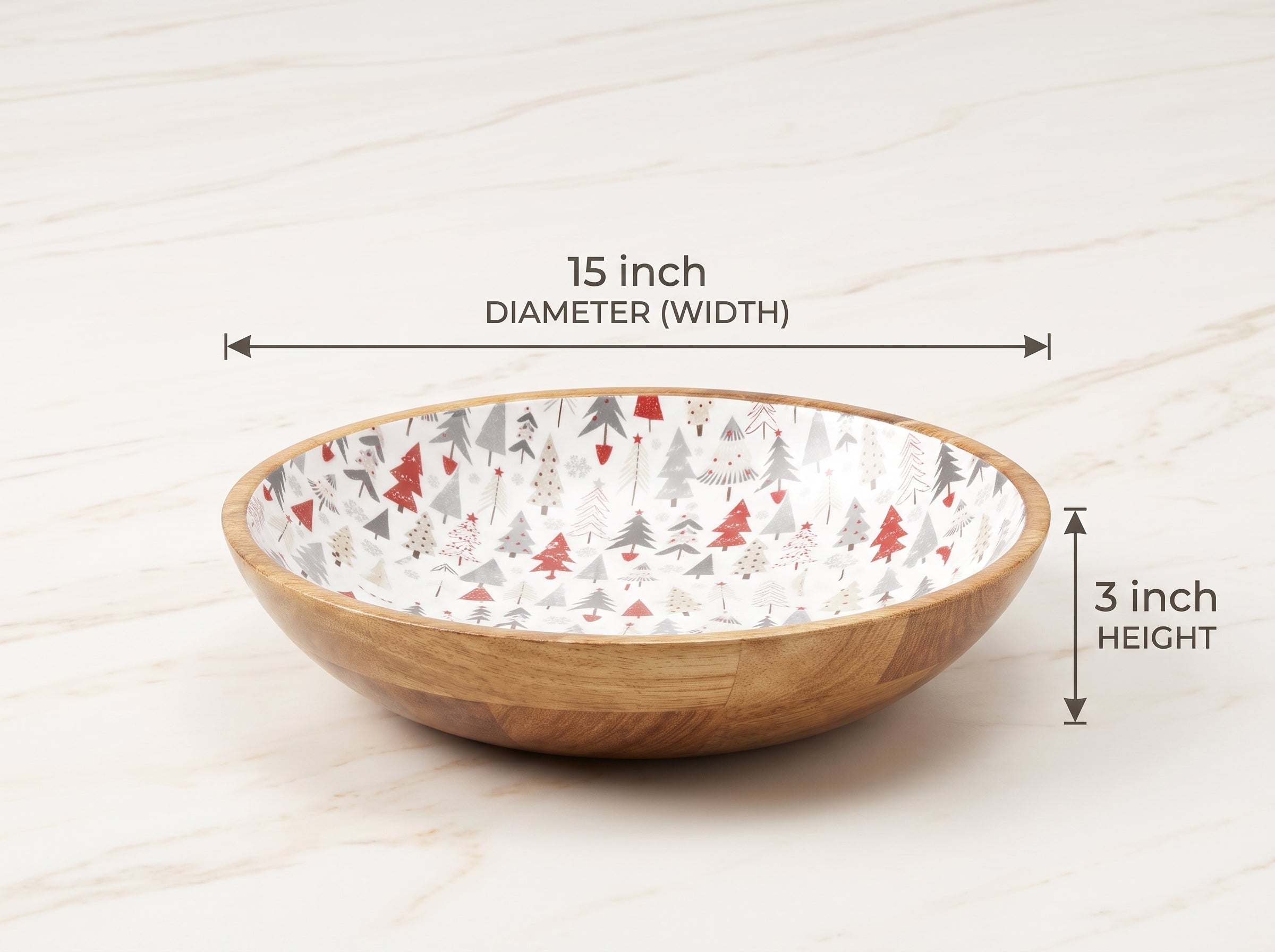 Large Bowl with Holiday Enamel