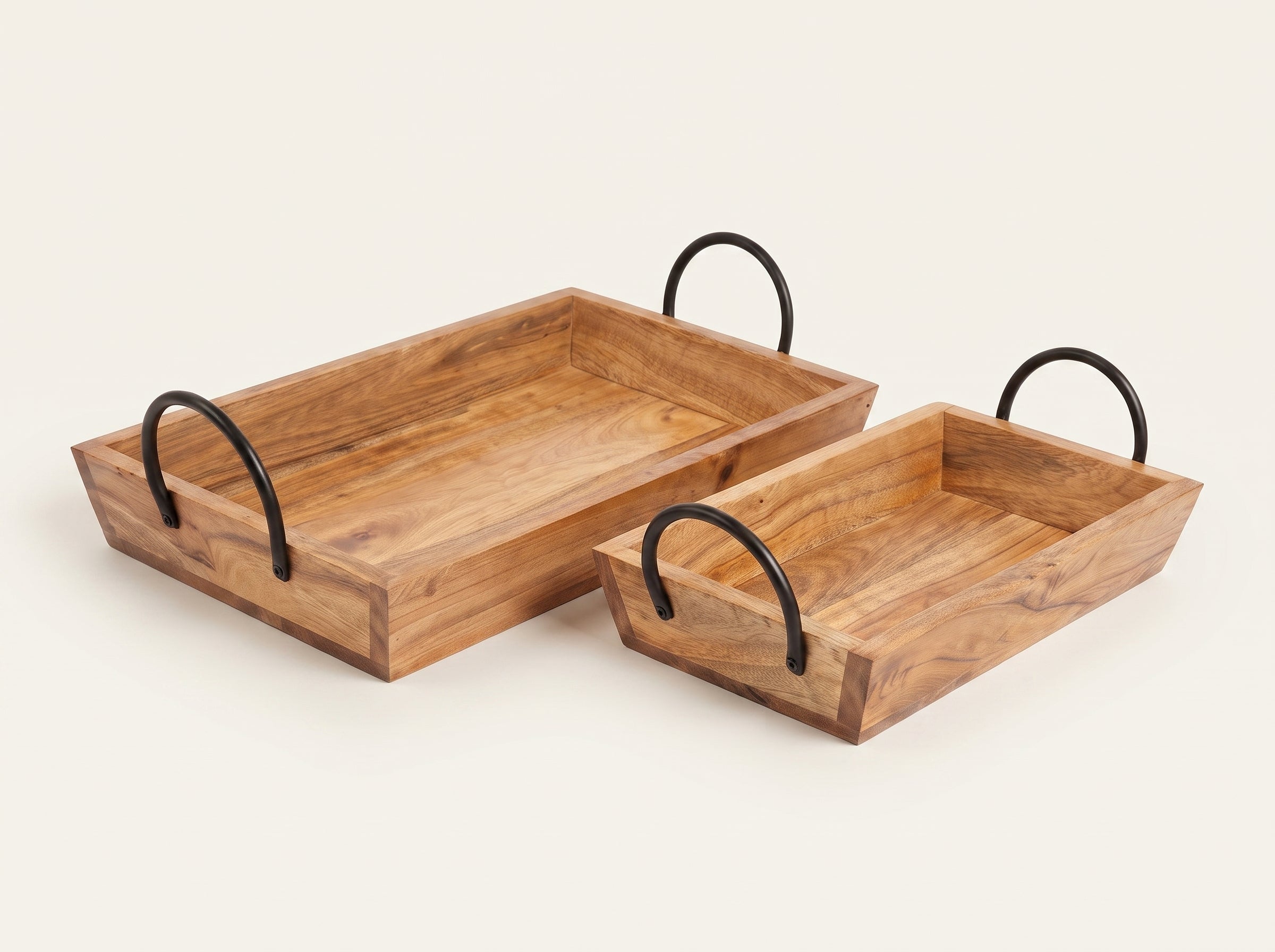 Large Trays with Handles, Set of 2