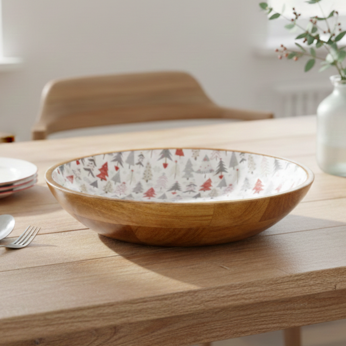 Large Bowl with Holiday Enamel