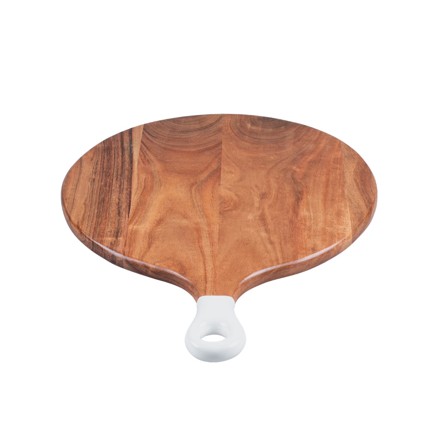 Round Medium Board with White Enamel Handle