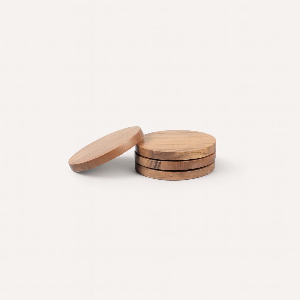 Classic Round Coasters, Set of 4