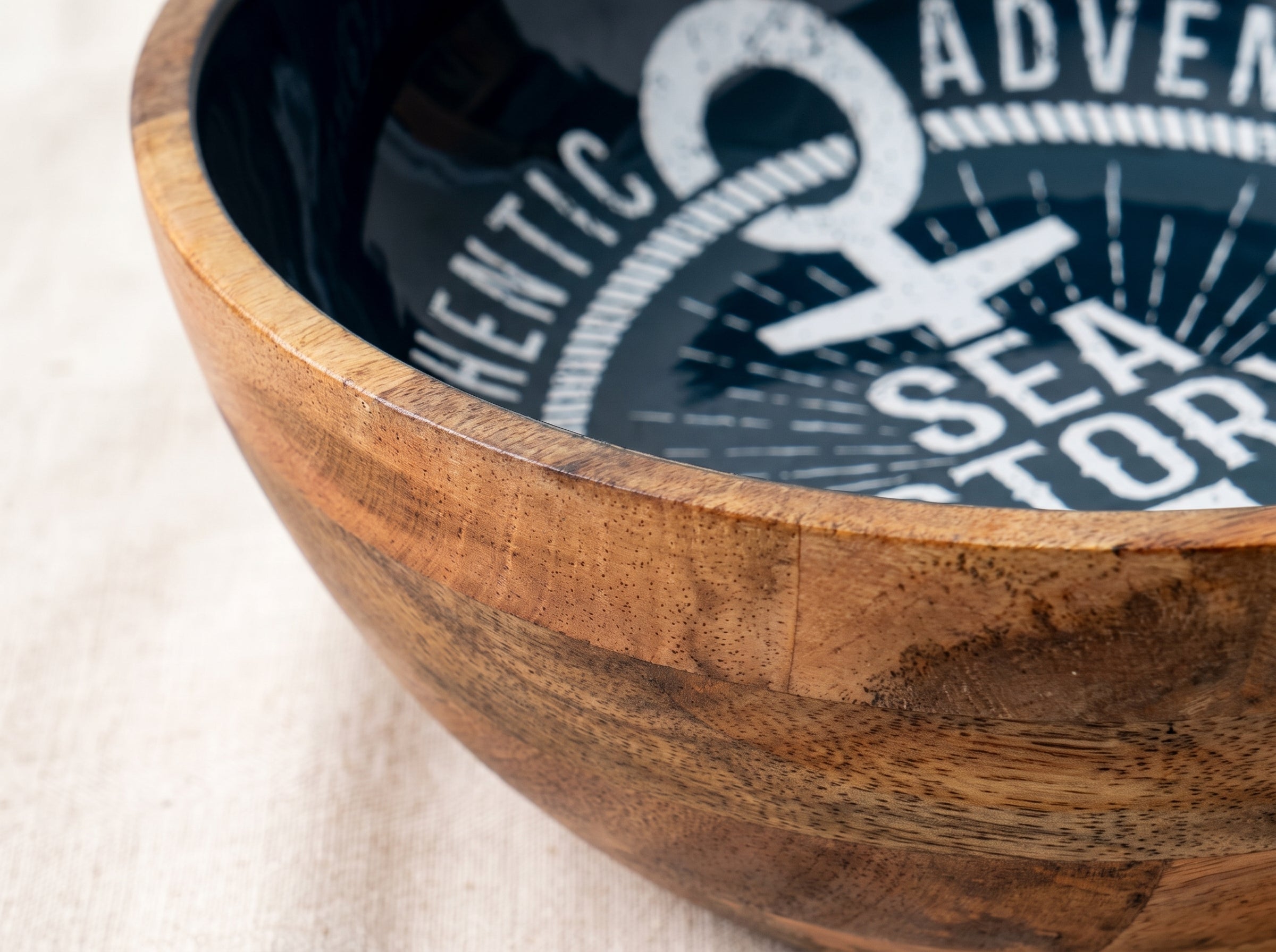 Serving Bowl and Servers with Sea Story Enamel