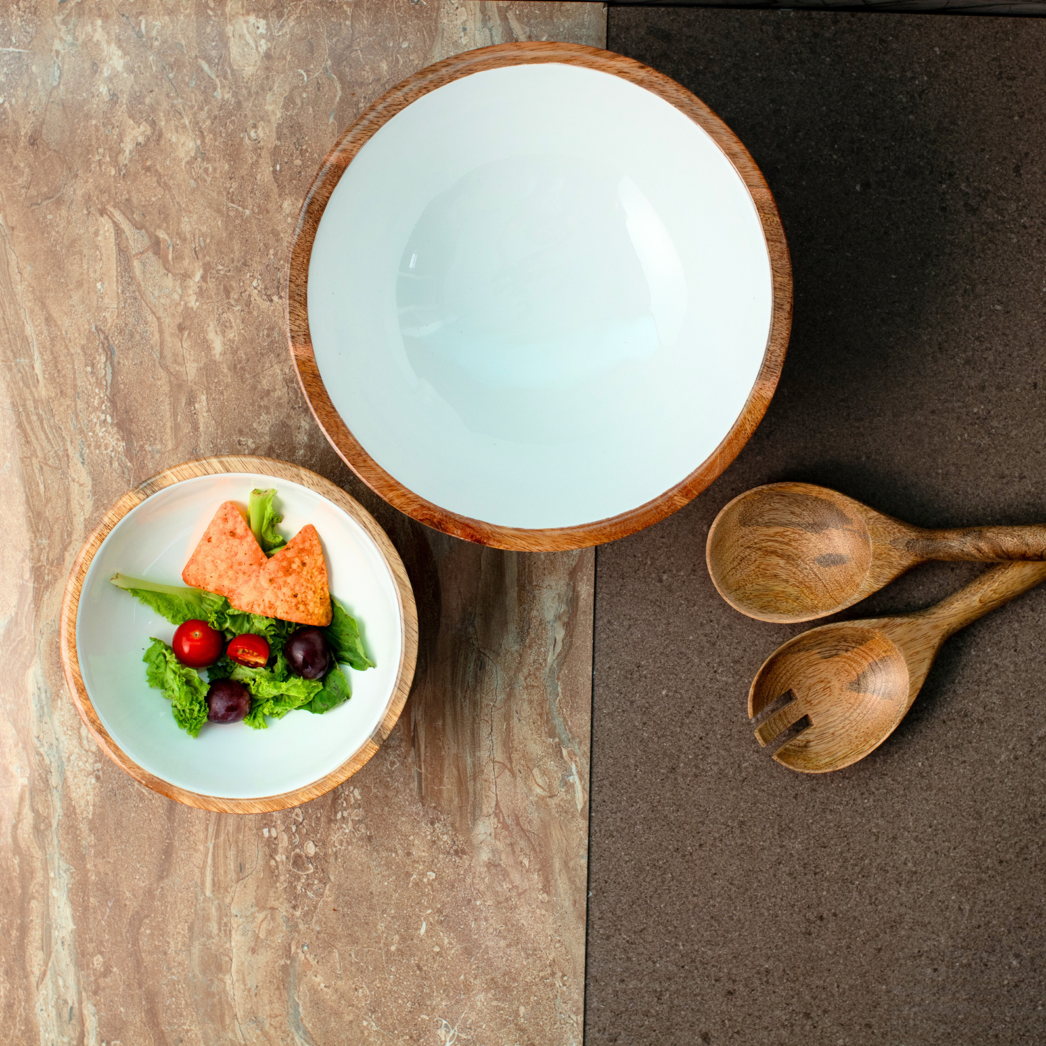 Small Bowl with White Enamel, Set of 4