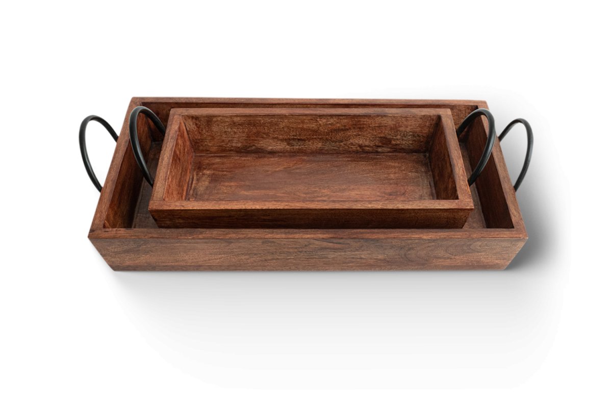 Large Trays with Handles, Set of 2