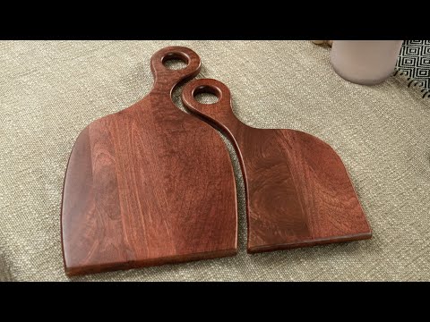 Romantic Wooden Charcuterie Boards, Set of 2 product video, shows how to use the wooden boards as charcuterie board, cutting board or for decor.