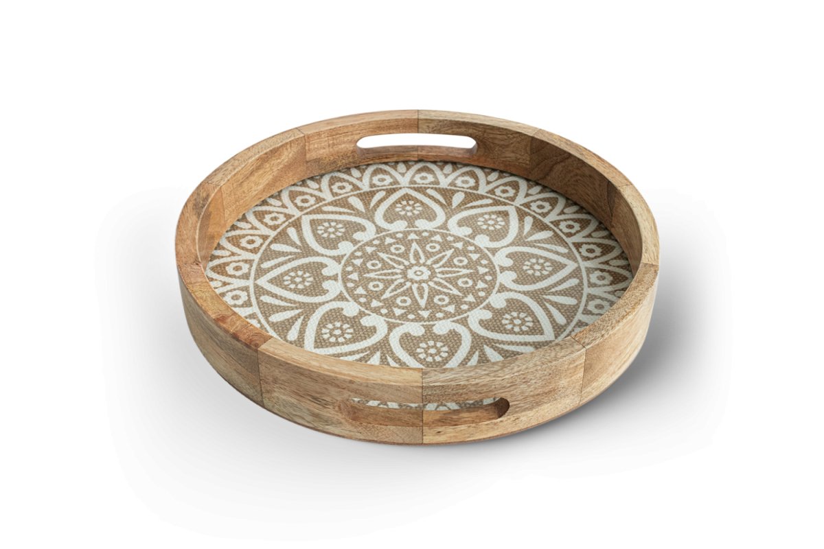 Round Tray with Cotton Mat