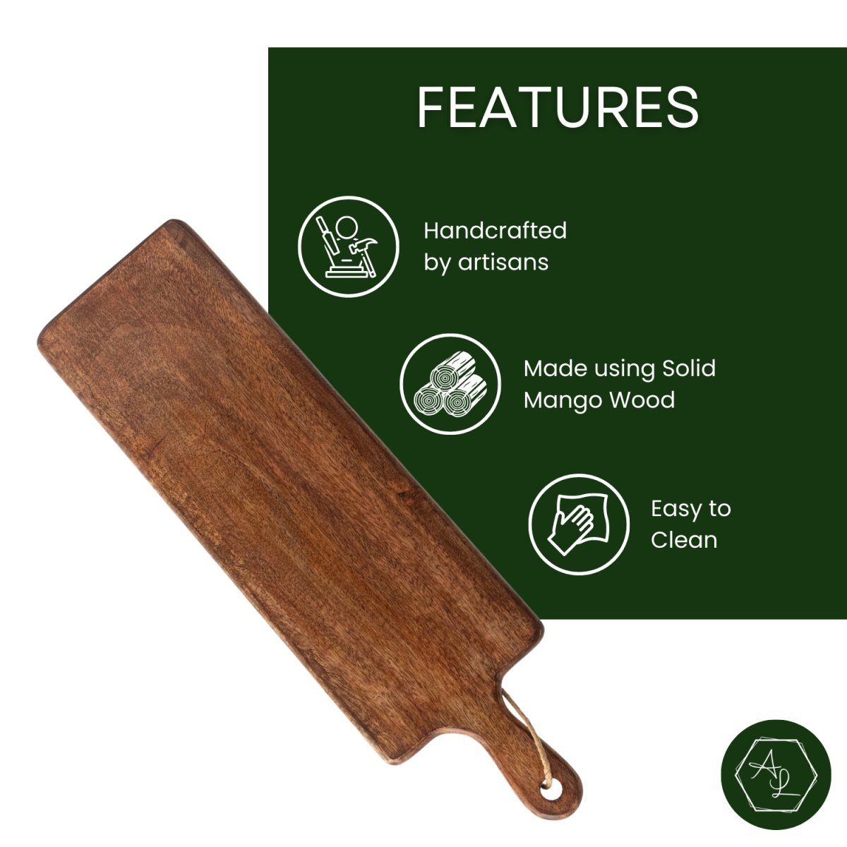 Long Mango Wood Charcuterie Board_Features - Aesthetic Living