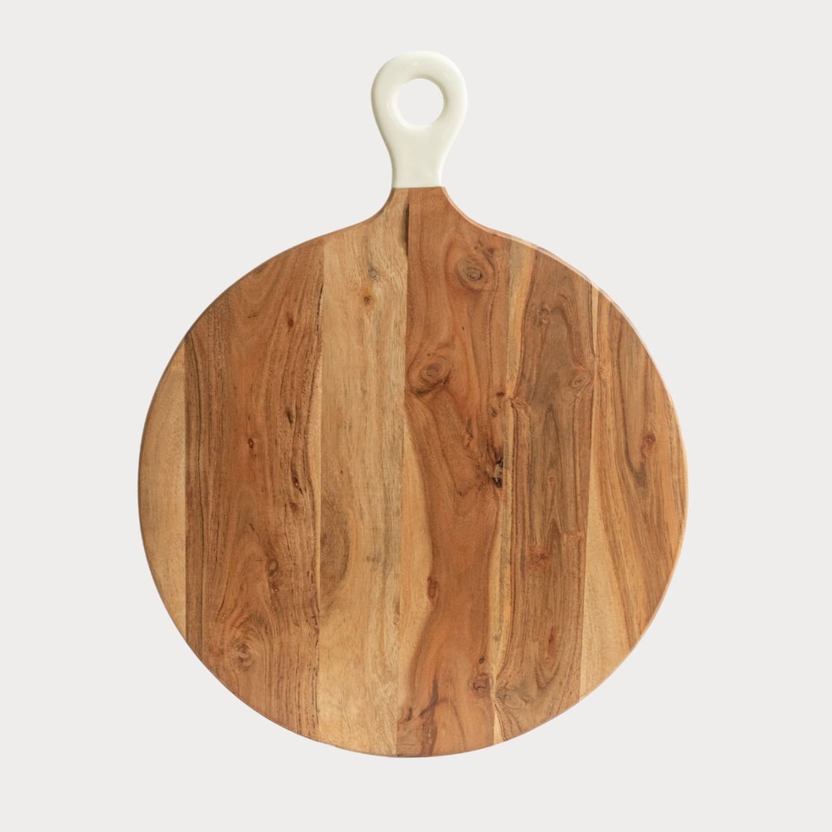 Wooden pizza board, charcuterie board, paddle board, pizza peel front image - Aesthetic Living