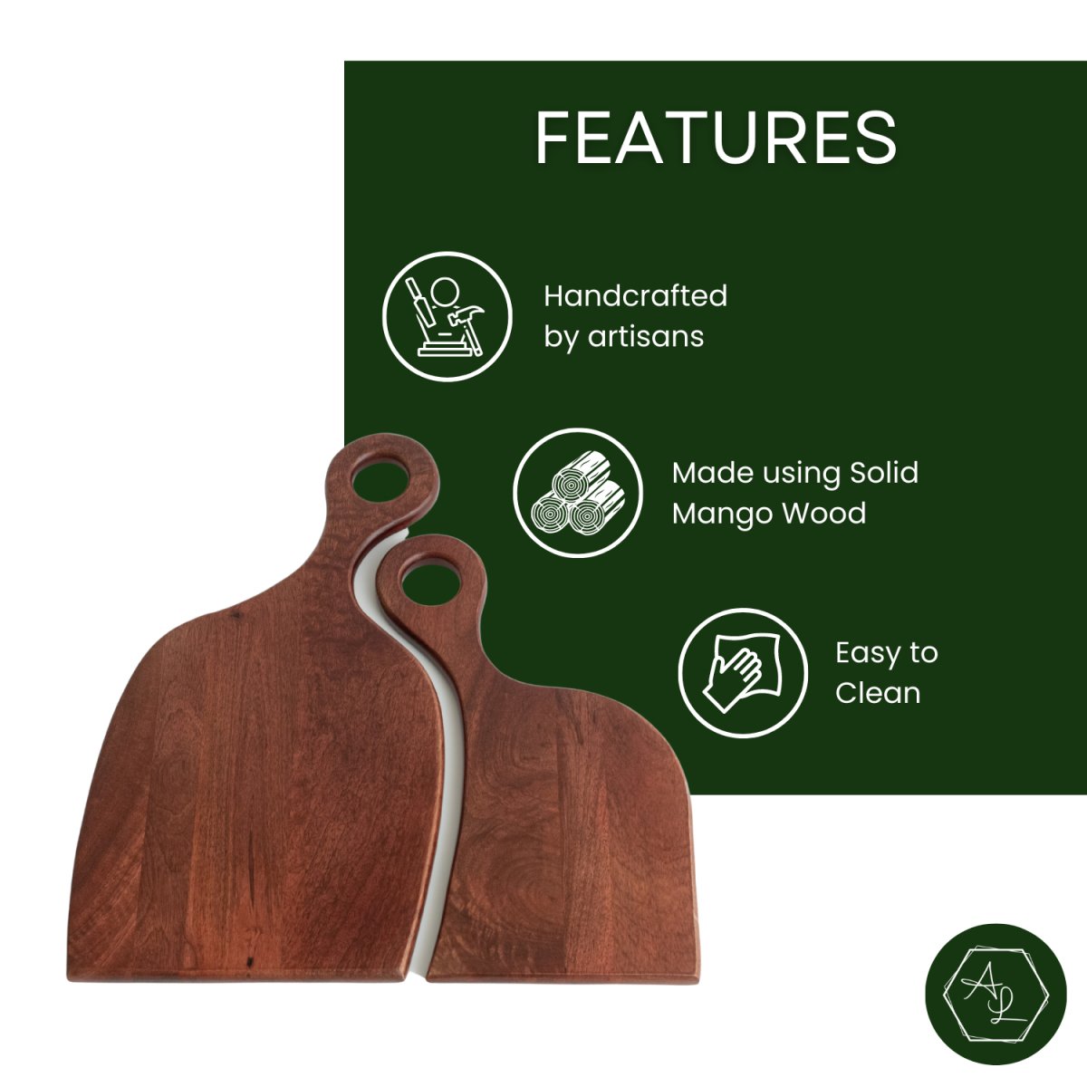 Romantic Wooden Charcuterie Boards, Set of 2, features image - Aesthetic Living